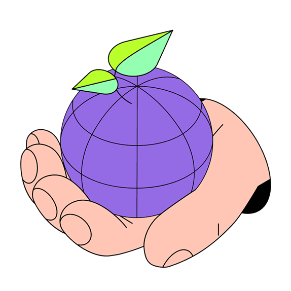 Hand Holding A Globe